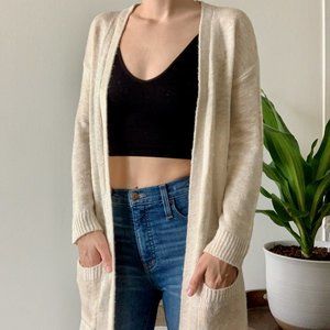 Crochet Detail Cardigan Duster